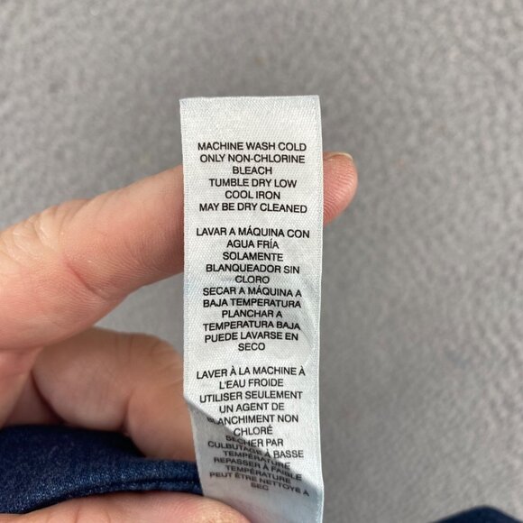 Chicos Jeans Womens 1 US 8 Blue Perfect Stretch Pull On Bootcut Dark Wash Denim* - Picture 9 of 14